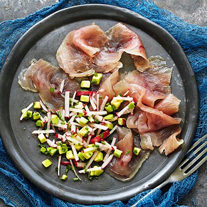 Tuna Gravlax With Radish And Avocado Salad Recipe Myrecipes