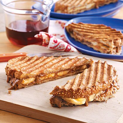 Banana Almond Butter French Toast Sandwiches Recipe Myrecipes