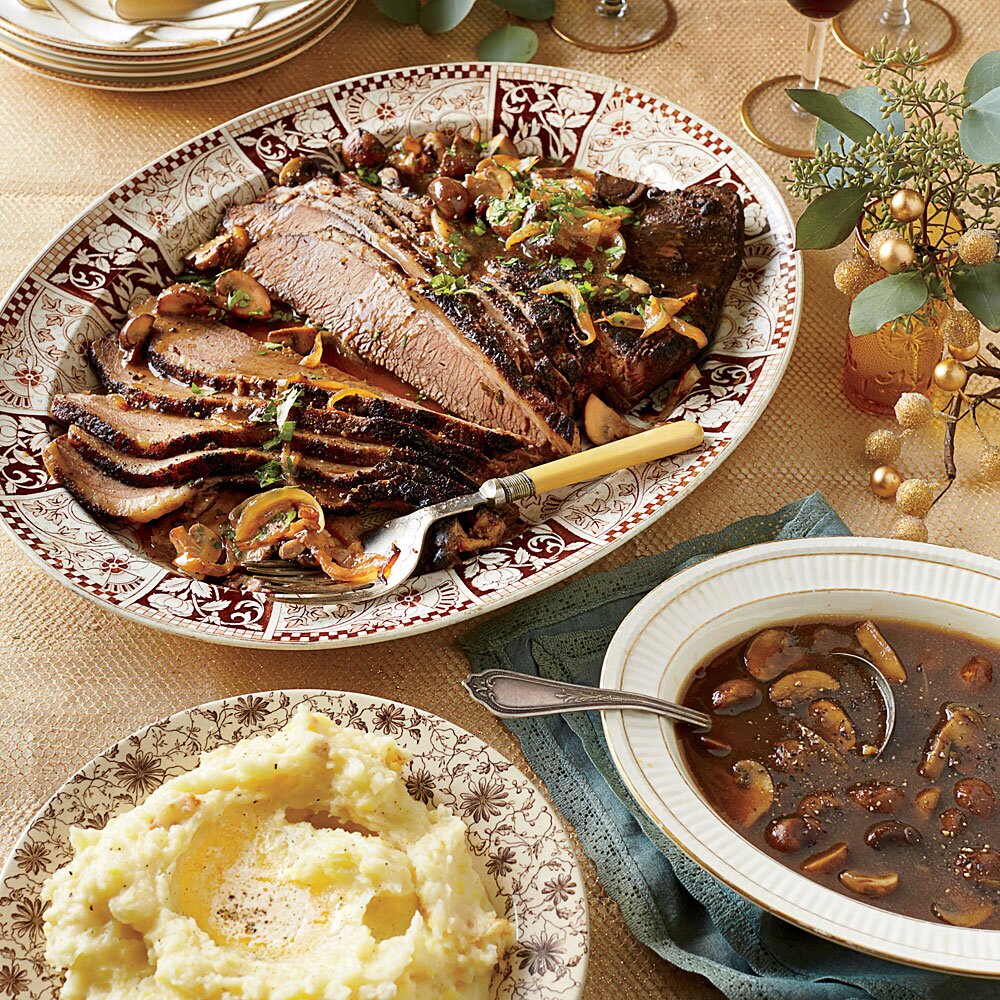 Brisket With Mushroom And Onion Gravy Recipe Myrecipes