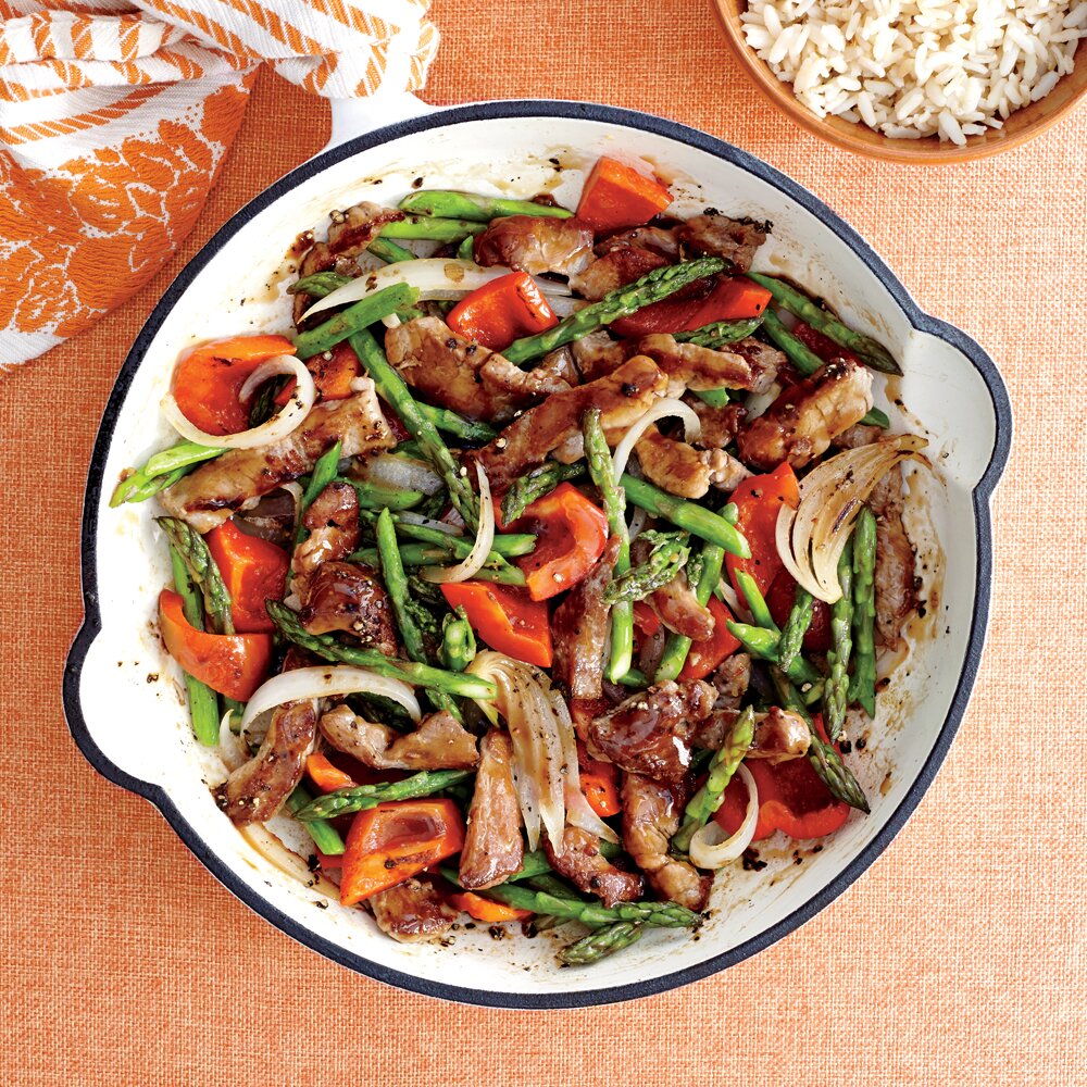 Pork And Asparagus Stir Fry Recipe Myrecipes