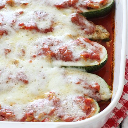 Sausage Stuffed Zucchini Boats From Skinnytaste Recipe Myrecipes