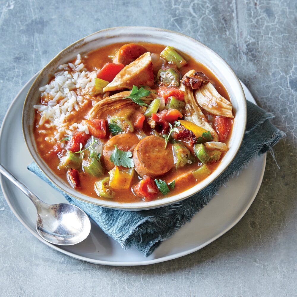 Turkey And Andouille Sausage Gumbo Recipe Myrecipes