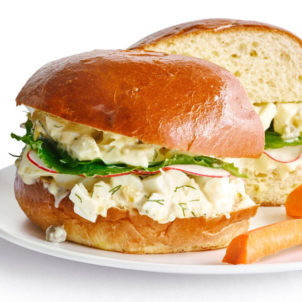 Lemony Egg Salad Sandwiches With Capers Dill Recipe Myrecipes