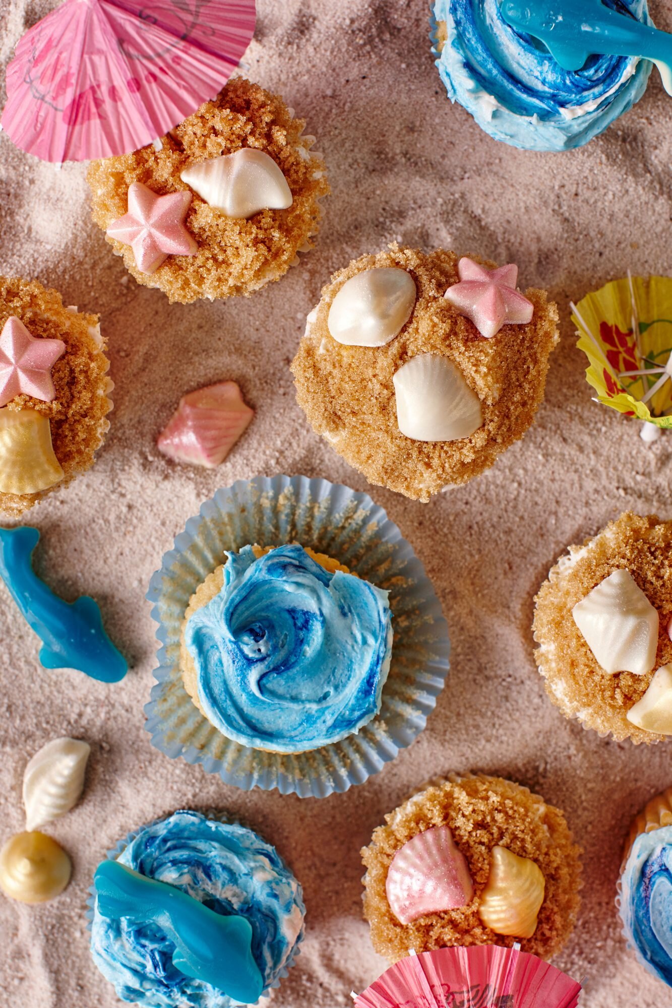 Tropical Beach Cupcakes Recipe Myrecipes