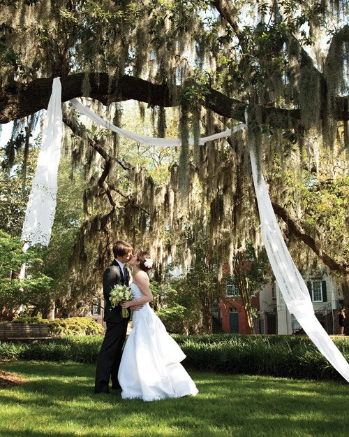 A Whimsical Green Outdoor Destination Wedding In Savannah Georgia