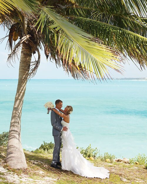 A White And Silver Destination Wedding On The Beach In The Bahamas