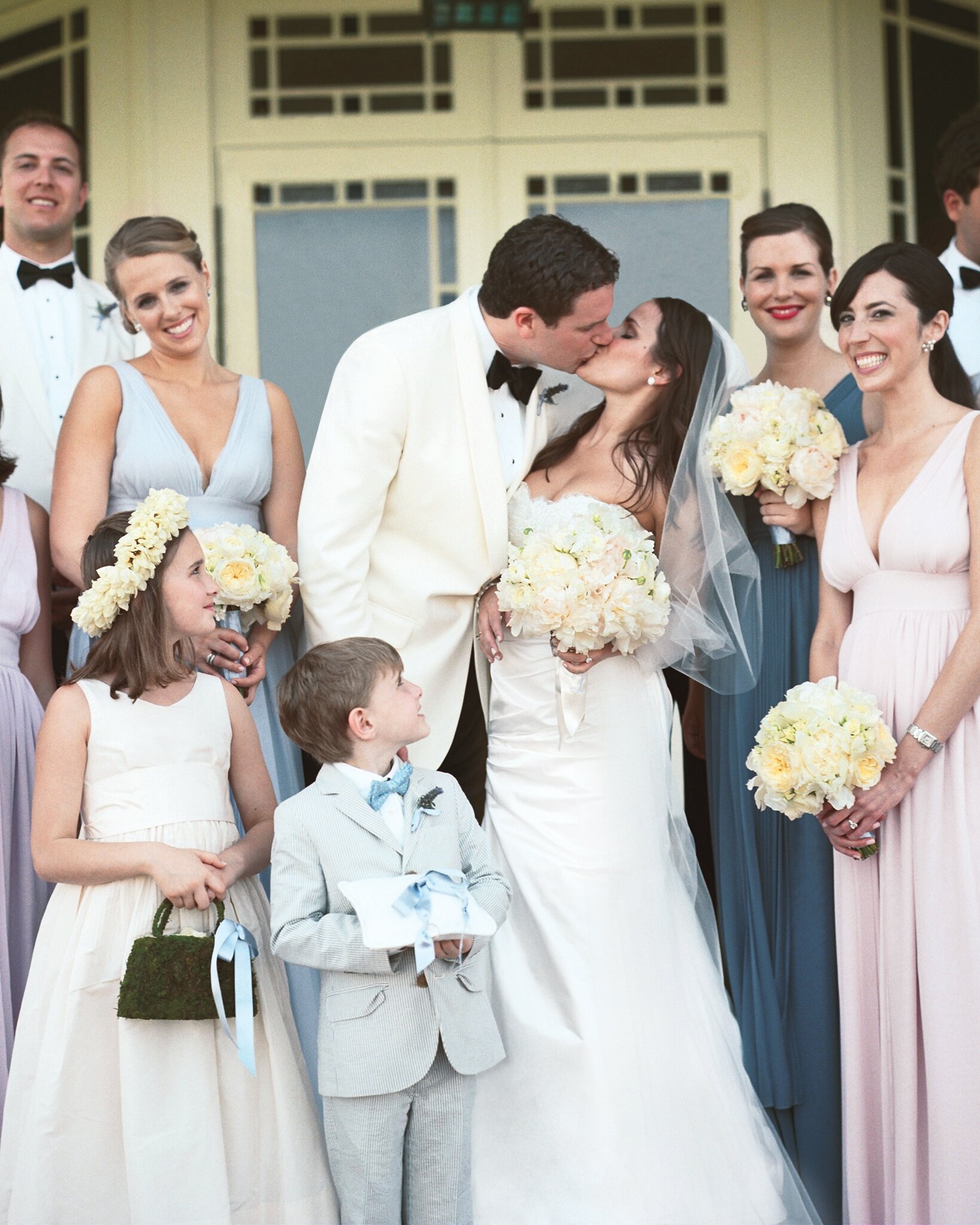 A Traditional Outdoor Lavender Colored Destination Wedding In