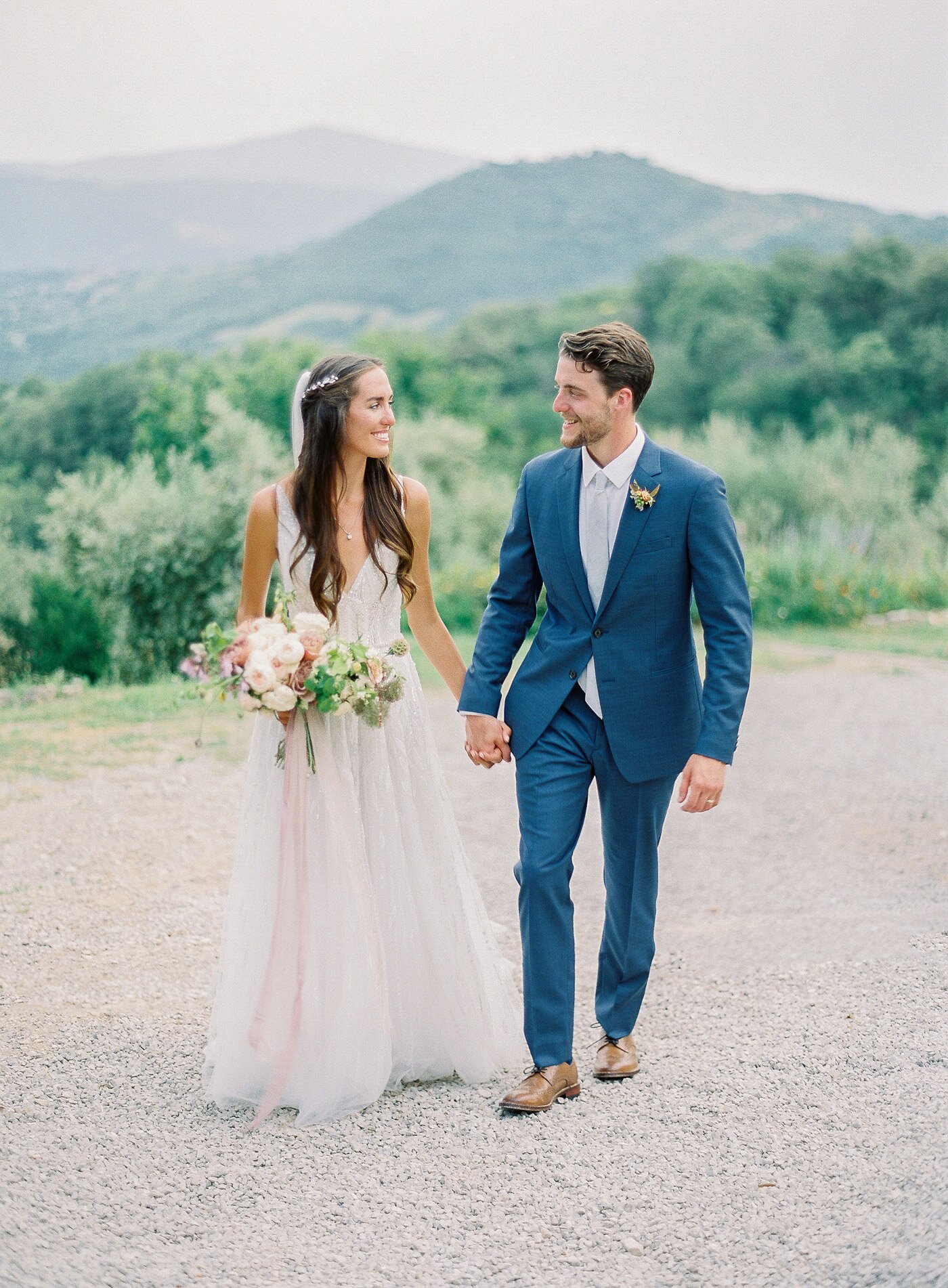 A Flower Filled Farmhouse Wedding On A Hilltop In Umbria Italy