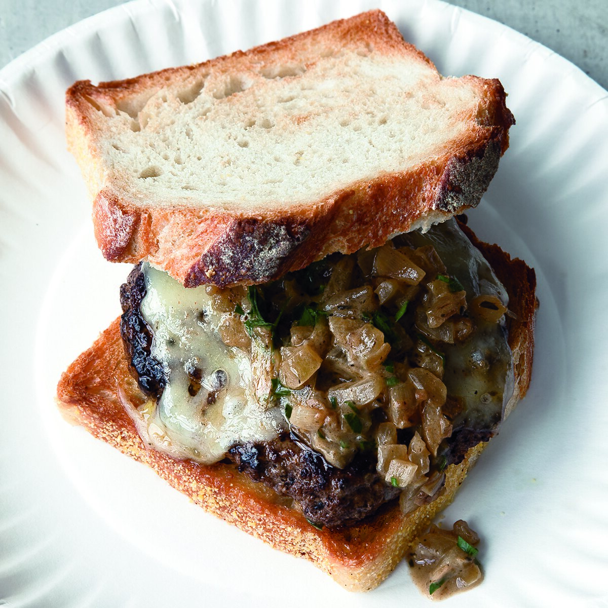 Buttered Toast Swiss Patty Burgers Rachael Ray In Season