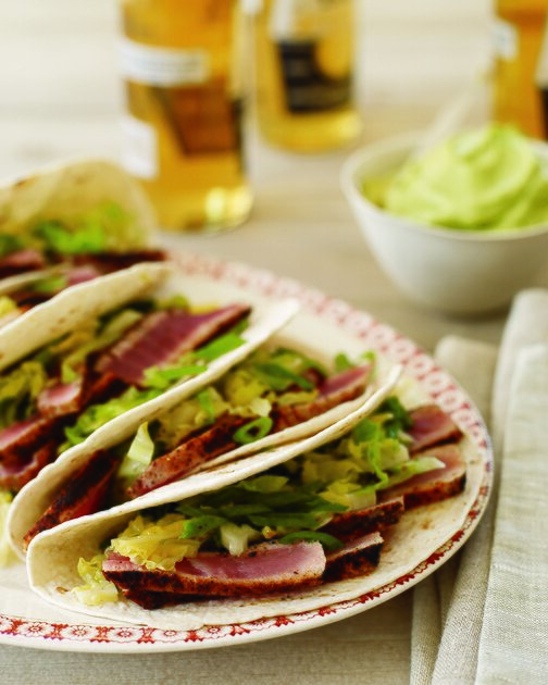 Sliced Tuna Soft Tacos Rachael Ray In Season