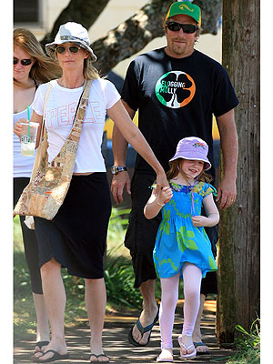 Helen Hunt with her family In Hawaii