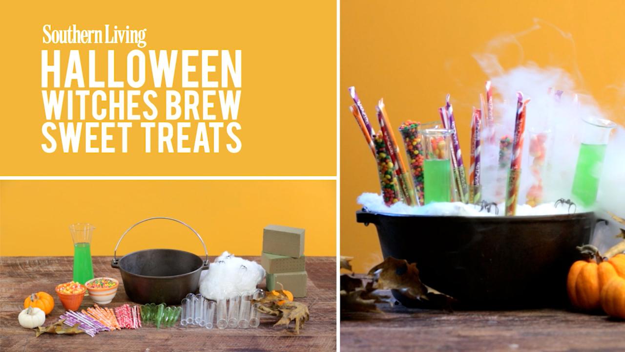 How To Make A Halloween Witches Brew Candy Display