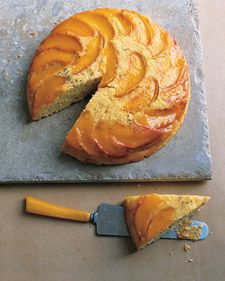 Peach and Cornmeal Upside-Down Cake 