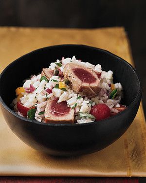 Sicilian Rice Salad with Seared Tuna 