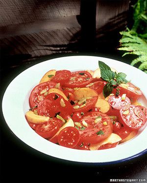 Minted Peach and Tomato Salad 
