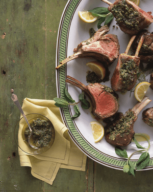 Rack of Lamb with Mint and Capers 