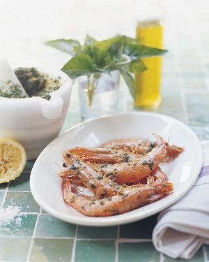 Grilled Prawns with Pistou 