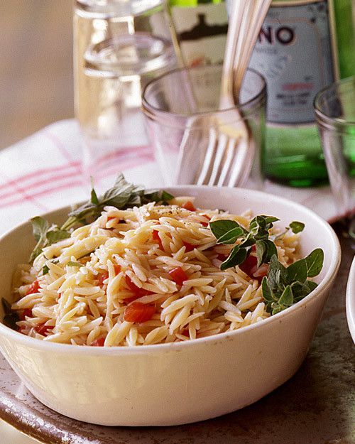 Orzo with Plum Tomatoes and Oregano 