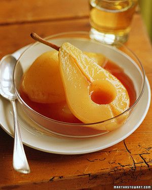 Poached Pears with Ginger 
