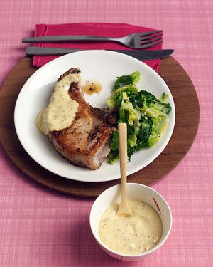Apricot-Mustard Sauce with Pork Chops 