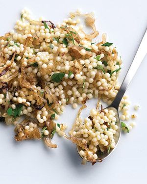 Israeli Couscous with Parsley and Shallots 