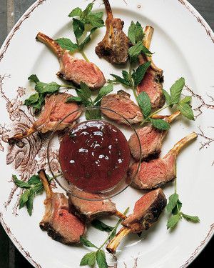 Dijon Baby Lamb Chops With Red Currant Mint Dipping Sauce Martha