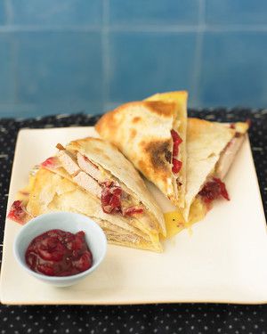 Quesadillas with Chutney and Brie 