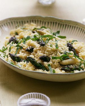 Couscous with Green and White Asparagus 