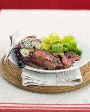 Grilled Steak with Potato Salad 