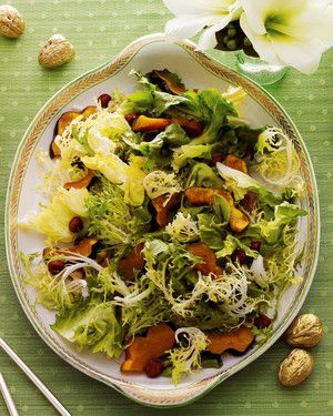 Chicory Salad with Maple-Roasted Acorn Squash 