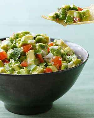 Chunky Guacamole with Serrano Peppers 