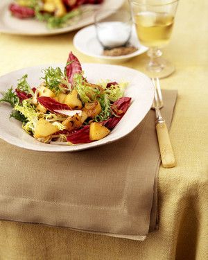 Mixed Chicories with Warm Apple Thyme Dressing 