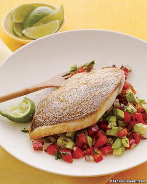 Snapper With Bell Pepper Salsa 