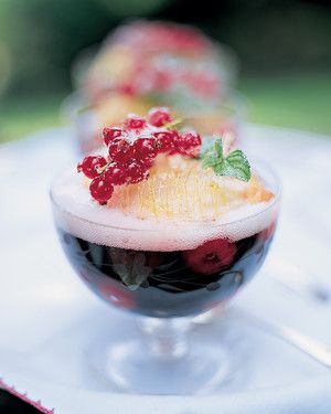 Melon and Berries Steeped in Red Wine, Sauternes, Basil, and Mint 