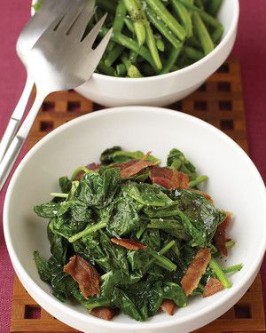 Sauteed Spinach with Bacon 
