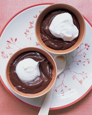 Chocolate Pudding with Whipped Cream 