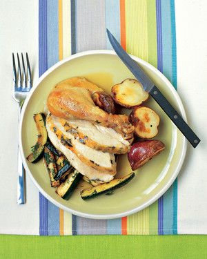 Thyme-Roasted Chicken with Potatoes 