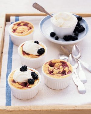 Lemon-Berry Pudding Cakes 