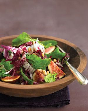 Arugula Salad with Figs, Pine Nuts, and Radicchio 