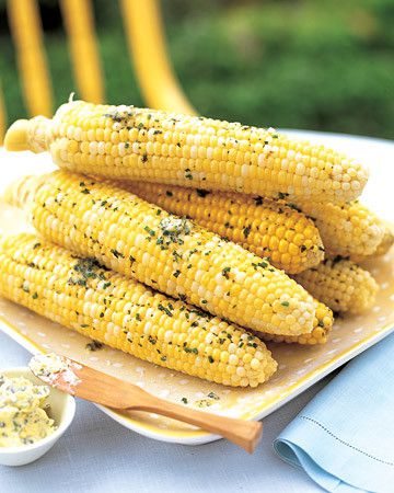 Roasted Corn with Oregano Butter 