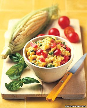 Corn Dip with Tomatoes and Basil 