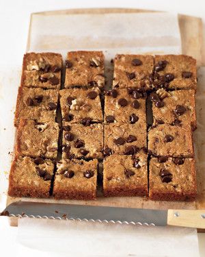 Blondies with Chocolate Chips and Walnuts 