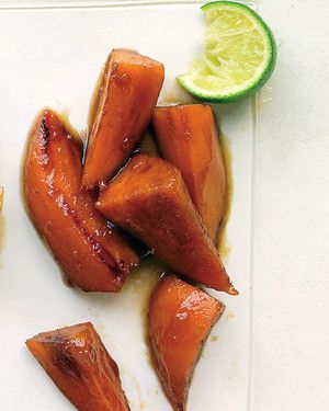 Glazed Sweet Potatoes with Brown Sugar and Lime 