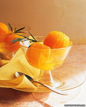 Oranges with Dessert Wine and Rosemary 
