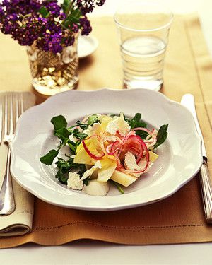 Endive and Watercress Salad with Quick Pickled Red Onions 