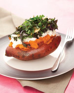 Sweet Potato with Kale and Ricotta 