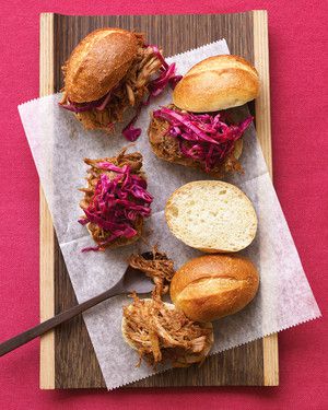 Pulled-Pork Sandwiches with Pickled Vegetables 