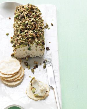 Pistachio-Covered Cheese Log 