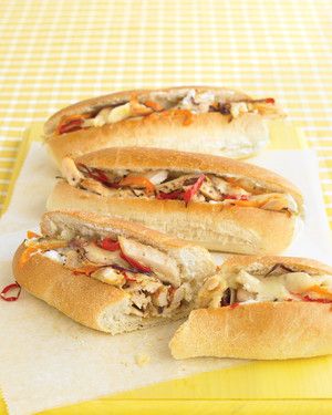 Chicken Cheesesteaks with Peppers 