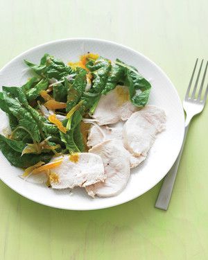 Chicken with Curried Spinach Salad 